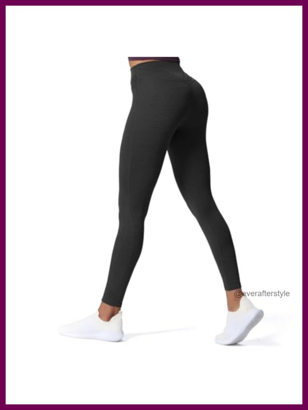 High Waisted Compression Yoga Leggings Nylon Spandex Ankle Length